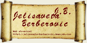 Jelisaveta Berberović vizit kartica